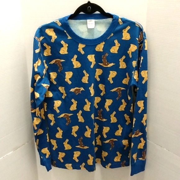 Hanna Andersson Other - Hanna Andersson Chocolate Coco Bunny long johns pajamas top medium